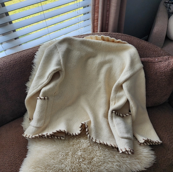 Tuckernuck Cream Blanket Stitch Harrow Cardigan - Picture 5 of 6